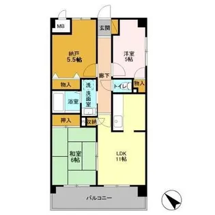 レジデンスJOKO【5階】の間取り