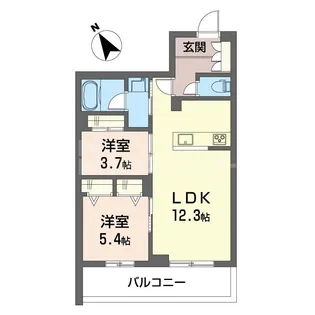 ルル・アルエット【2階】の間取り