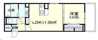 ガーデンリーフ花ヶ島【1階】の間取り