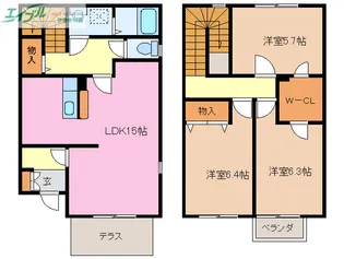 三重県松阪市嬉野中川新町2【一戸建】の間取り
