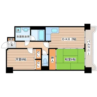 ライオンズマンション一番町【9階】の間取り