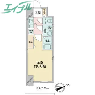 S-RESIDENCE四日市元町【13階】の間取り