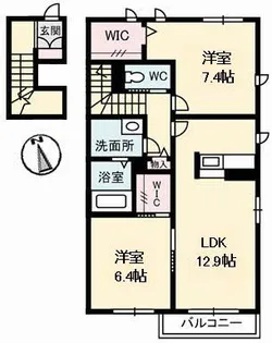 広島県福山市川口町4【アパート】の間取り
