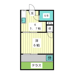 グリーンハイツ【1階】の間取り