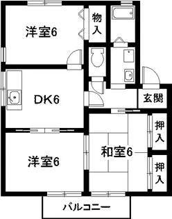 ハイカムール西口【2階】の間取り