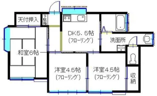 神奈川県藤沢市花の木【一戸建】の間取り