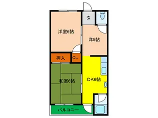 丸吉マンション【2階】の間取り