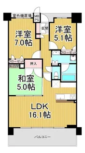 3LDKの間取り画像