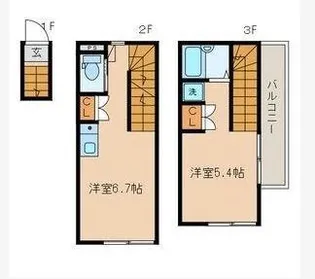 東京都中野区上高田2【アパート】の間取り