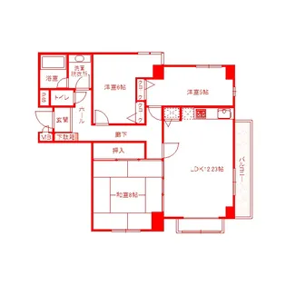 保土ヶ谷パインエステート【2階】の間取り