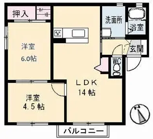シャーメゾン ペリート II【2階】の間取り