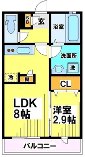 東京都世田谷区北烏山9【アパート】の間取り