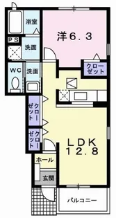 兵庫県加東市木梨【アパート】の間取り