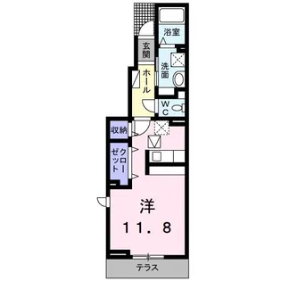1Rの間取り画像