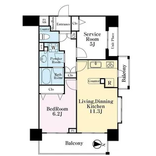 東京都墨田区緑3【マンション】の間取り