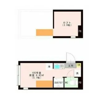 OTAS 代田橋【1階】の間取り