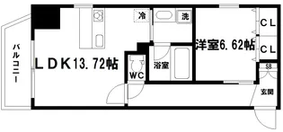 大阪府大阪市中央区材木町【マンション】の間取り