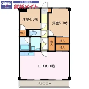 シャルムマスダIII【1階】の間取り