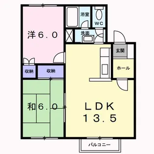 クレストール高柳【2階】の間取り