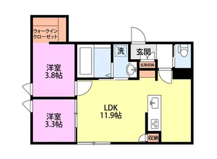 SOLANA O.K.A【2階】の間取り