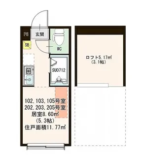 ハーモニーテラス新高円寺II【1階】の間取り