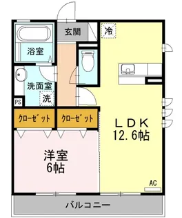 クレール扇【3階】の間取り