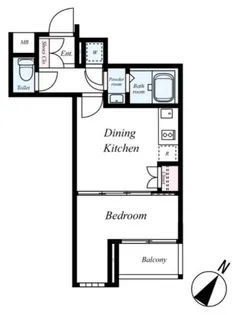 ビバリーホームズ目黒鷹番【1階】の間取り