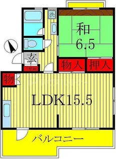 柏南フラット【1階】の間取り
