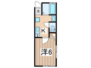 こずみコーポラス【1階】の間取り