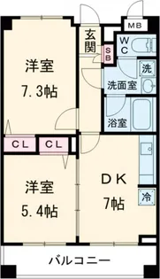 プリムヴェール西尾久メゾンC【2階】の間取り