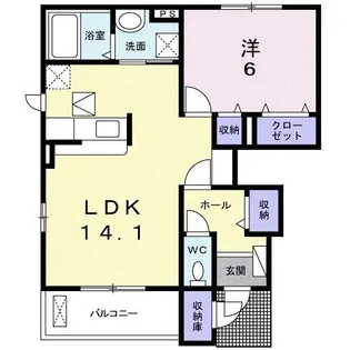 ニシルネオ【1階】の間取り