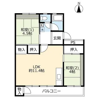 UR西上尾第二【3階】の間取り