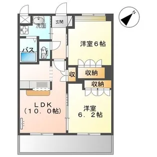 ベルビューMOMOII【2階】の間取り