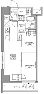 ザ パークハビオ本所吾妻橋【1階】の間取り