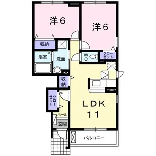 さくら B棟【1階】の間取り