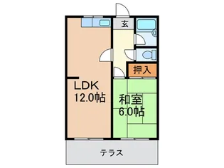 柴座ハイツ【1階】の間取り