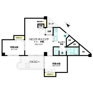 武蔵野グリーンタウンC棟【5階】の間取り