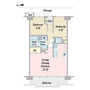 ルネ蒲田ガーデンステイツ【1階】の間取り
