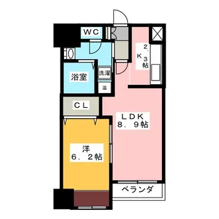 Laurel Court常盤【2階】の間取り