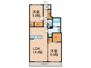 フォンターナ【1階】の間取り