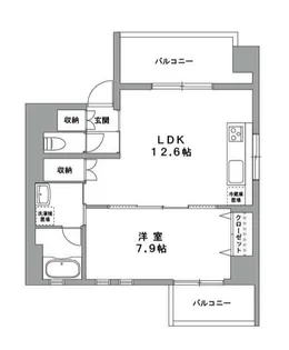 グランデュールII関内【3階】の間取り