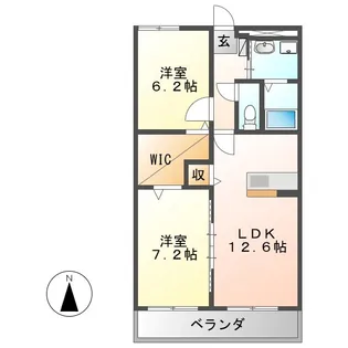 ハートフルマンションi2【1階】の間取り