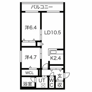 ジュエルレジデンス宮の森【2階】の間取り