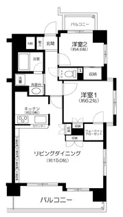 藤和シティホームズ島津山西【5階】の間取り