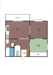 シェルマンド薩摩【2階】の間取り