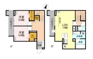 ラ・グリシーヌ・レーブ(D-room)の間取り
