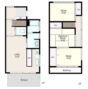 エステート泉【2階】の間取り