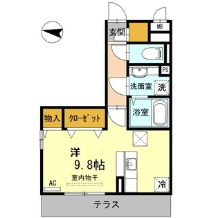 アザックけやき通り【1階】の間取り