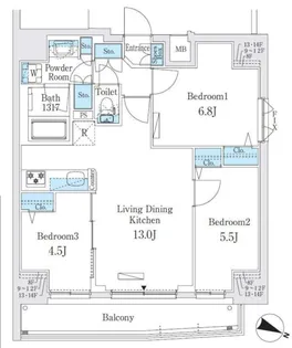 プライムブリス板橋本町【11階】の間取り