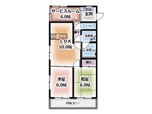 あずさハイツ【2階】の間取り